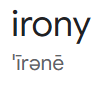 irony - 発音
