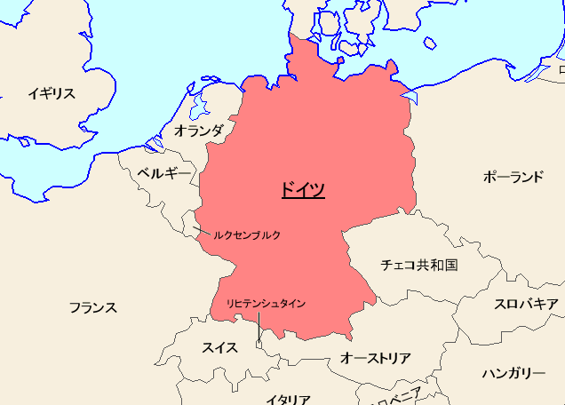 ドイツの周辺地図