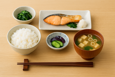バランスの良い食事(一汁三菜)
