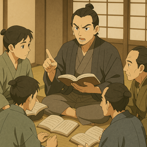 洗心洞で学ぶ大塩と門弟