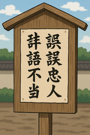 落首のイメージ（当時の風刺的な掲示物）