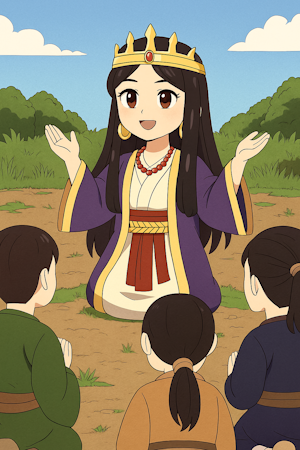 神託を与える卑弥呼のイメージ