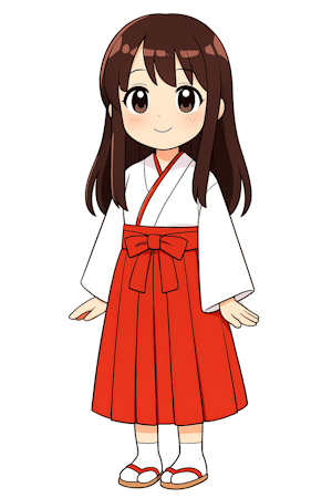 白衣と赤袴の巫女