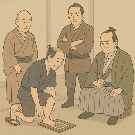 踏み絵のイメージ